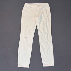 Lila Ryan Womens Sz 29 White‎ Jeans Skinny Ankle Cotton Blend Anthropologie Mid